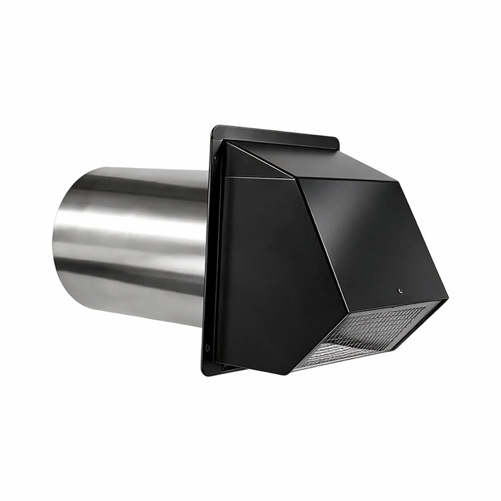 Dryer Vent Hood Galvanized Steel 6 Inch Round Duct with Hinged Damper for Home Laundry