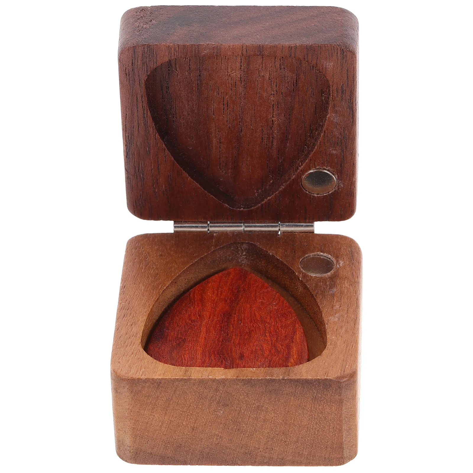

Portable 1 Guitar Walnut Wood Case Picks Storage ganizer Guitar Accessories Kit For Men Black Cases