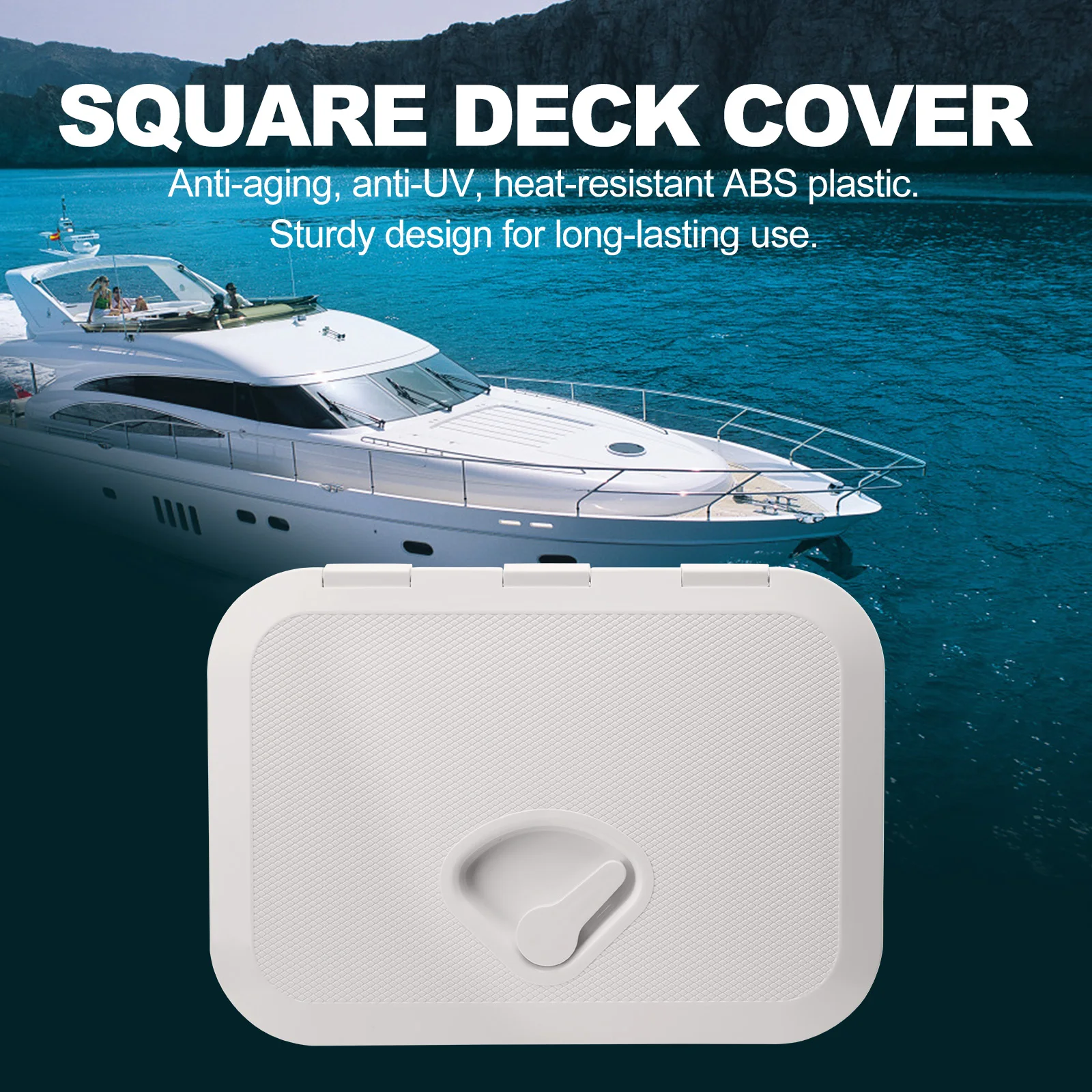 Marine Boat Deck Access Hatch Lid 14.75" x 10.6" White 180° Opening for RV Caravan image 4