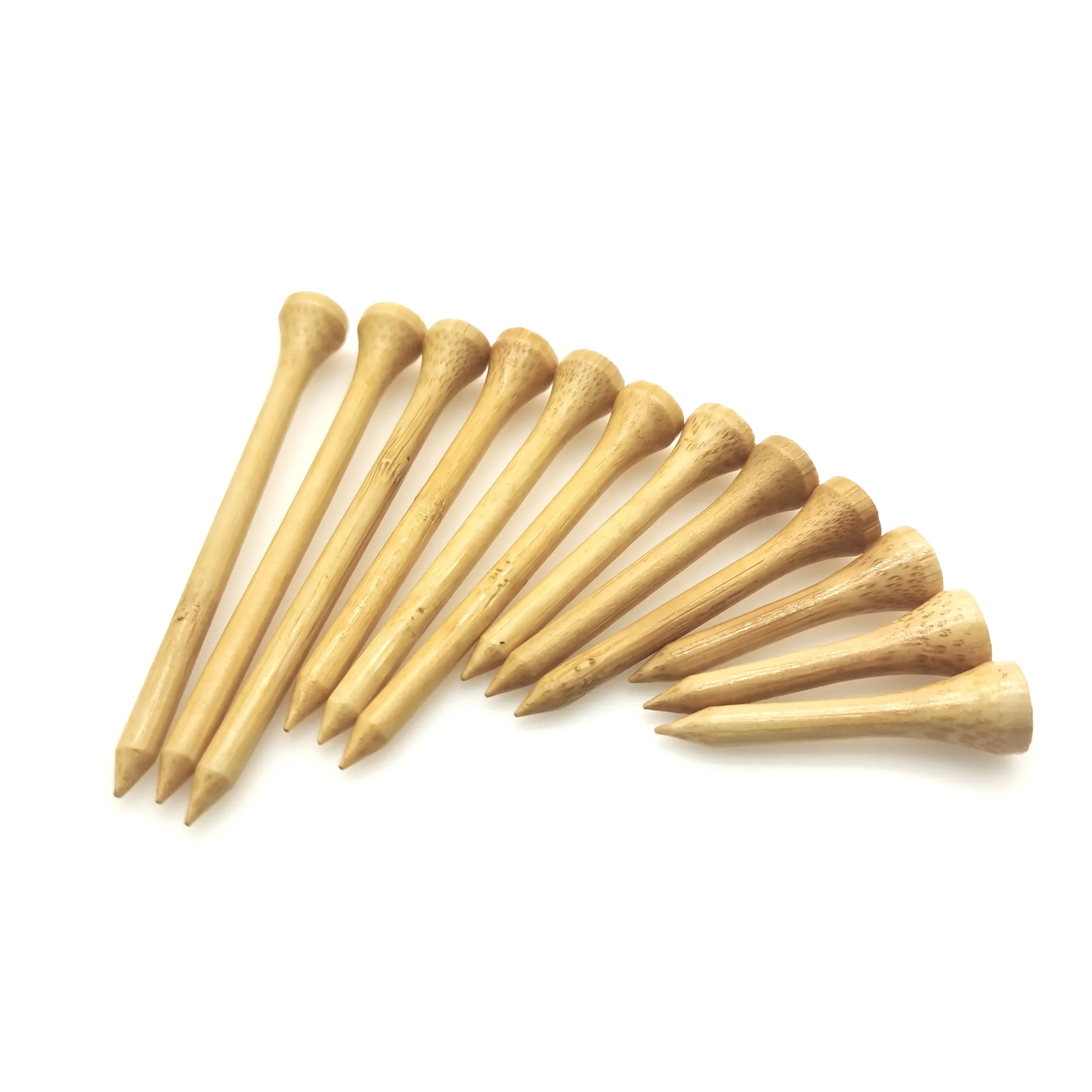 Factory price Eco-friendly bamboo tees Natural plain wooden Bamboo Golf Tees with Assorted sizes