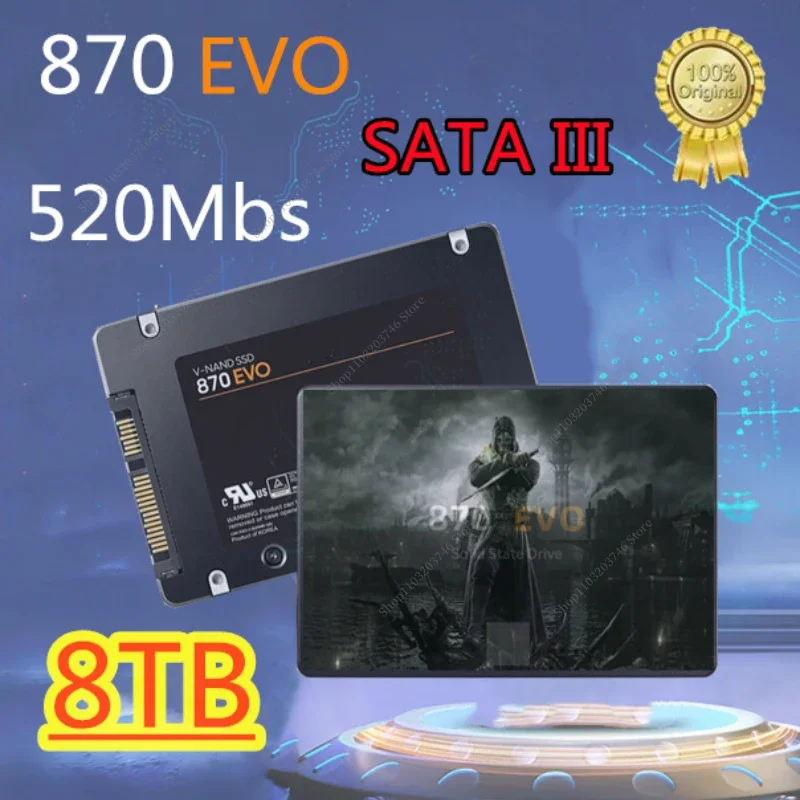 

New 8TB 870 EVO 1TB 2TB 4TB SSD Internal Solid State Drive Hard Drive SSD 2.5 Inch SATA III Laptop Desktop PS4