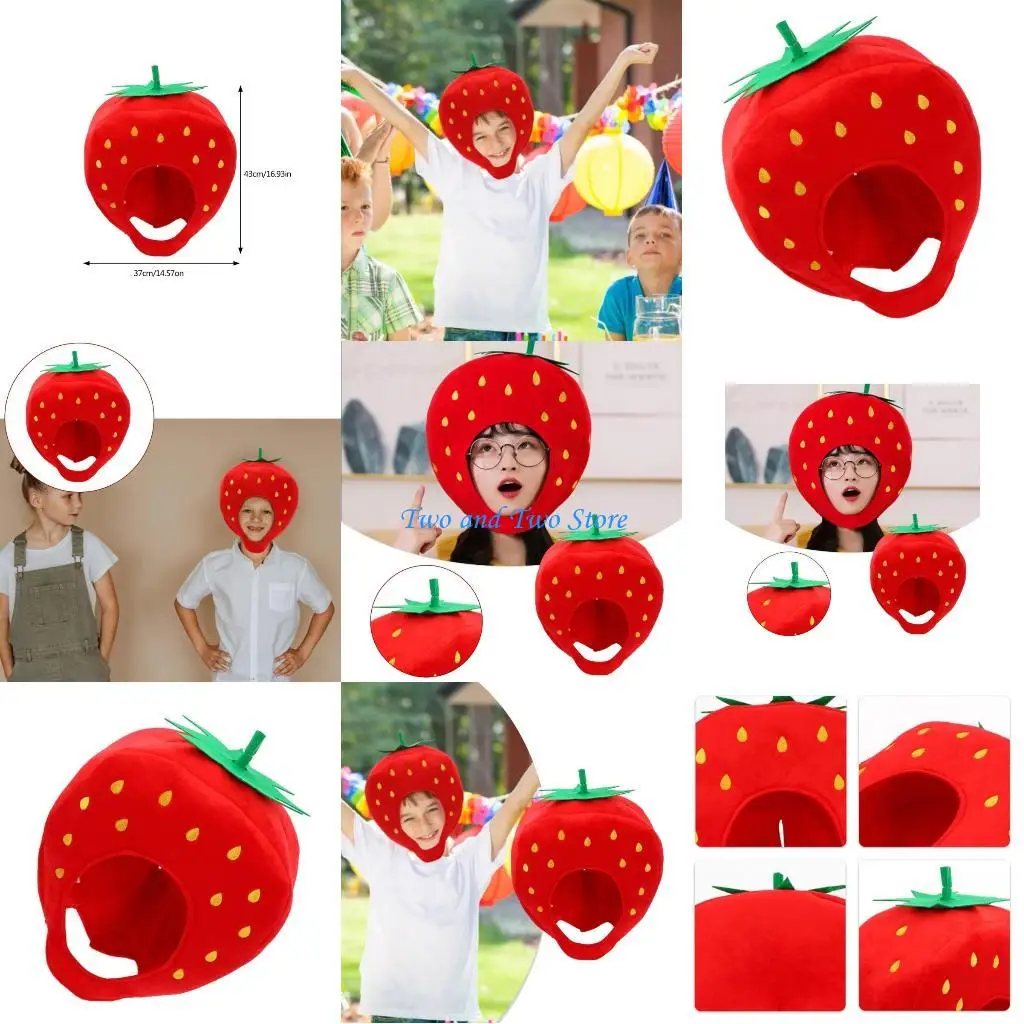 Hx6f Hamphberry Hestgear Peludo Cappello Fragole Frutto Fruit Cappello Fragole Vuota