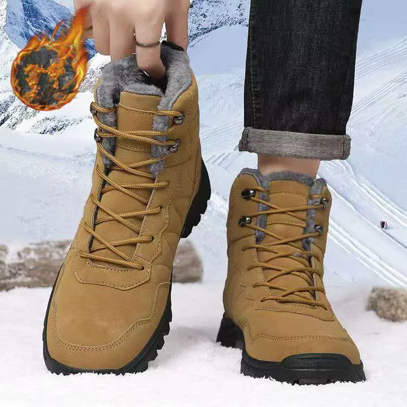 

Winter large-size men's boots with added insulation warmth comfort slip resistance durability casual style Cotton shoes 39-47