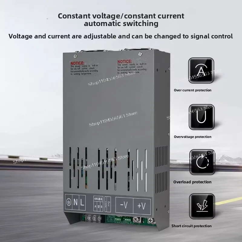 RS485 Communication Power Supply 1200W-4000W Modbus Protocol 12V/24V/36V/48V Adjustable Voltage Programmable PLC Control