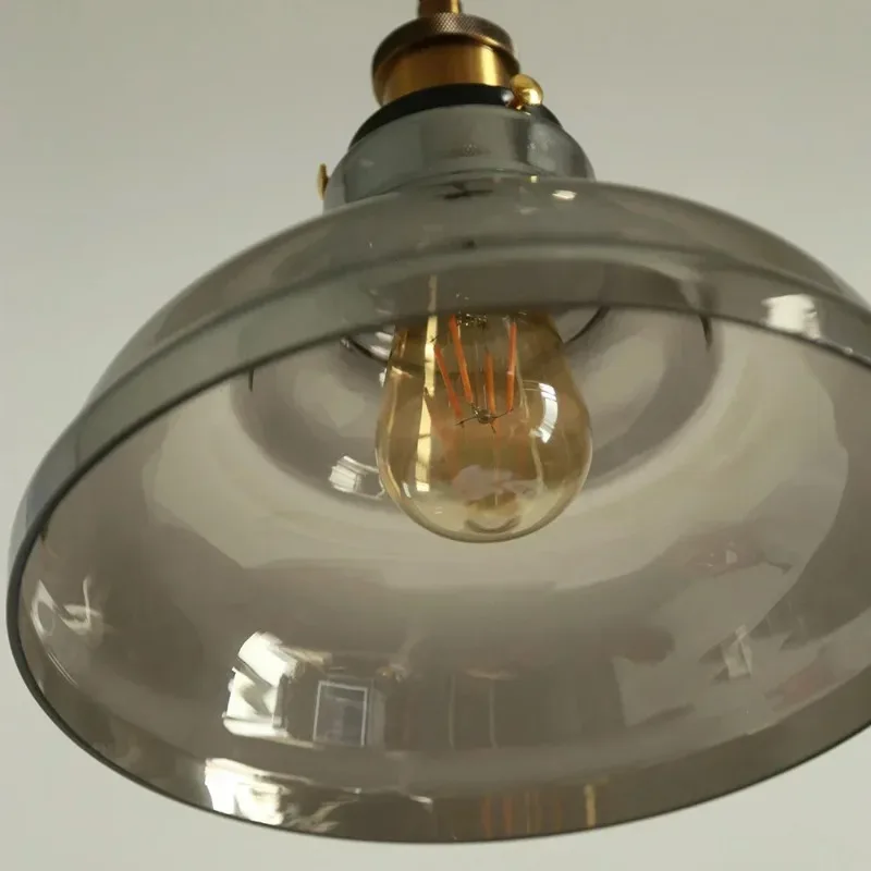 Retro American Style Industrial Wind Glass Chandelier Rural Nordic Restaurant Lamp Aar Loft Lamp Single Chandelier