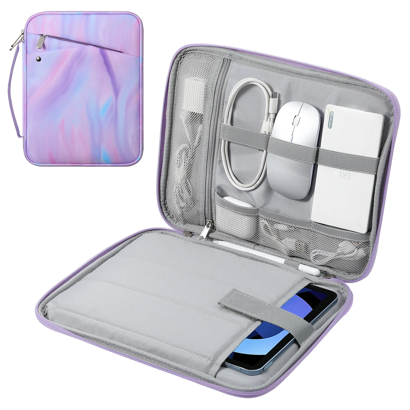 9-11 Inch Tablet Sleeve Carrying Case with Handle, Padded Protective Travel Bag for New 11 inch iPad Air M3 2025,iPad A16 11