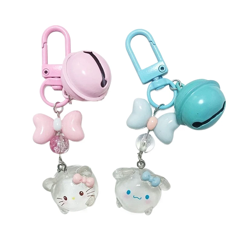 1PCS Charms Cartoon Sanrio Acrylic Key Rings With Hello Kitty My Melody Cinnamoroll Designs For Keys And Bags Sanrio Keychain