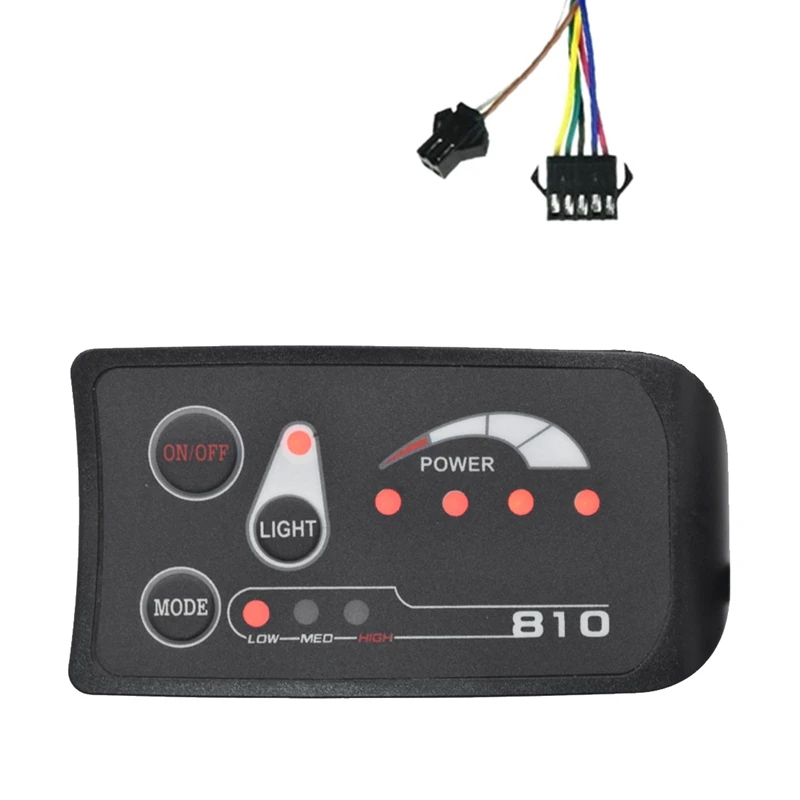 S810 E-Bike Meter LED Display Replacement IP65 36V UART For Electric Bike Electric Bicycle Meter(SM 5+2PIN)