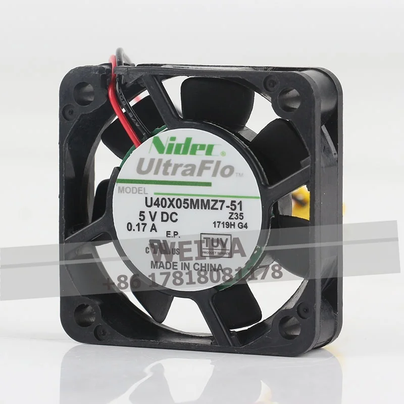 4010 Original Nidec DC5V 0.17A 4CM small video recorder power supply 40X40X10MM U40X05MMZ7-51 coolingfan