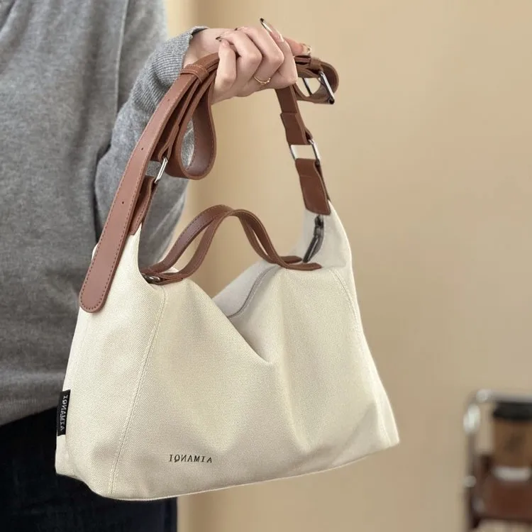 Японская и корейская модная простая холщовая сумка-тоут для поездок на работу, литературная повседневная универсальная студенческая ручная сумка через плечо