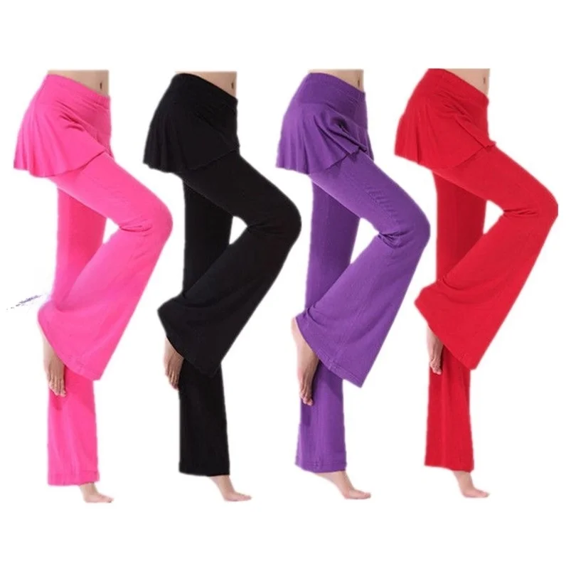 

Dance Square Dance Pants Flared Performance Hot Pink Wide Leg plus Size Women's Fitn Sport Absorbent ort plus Size