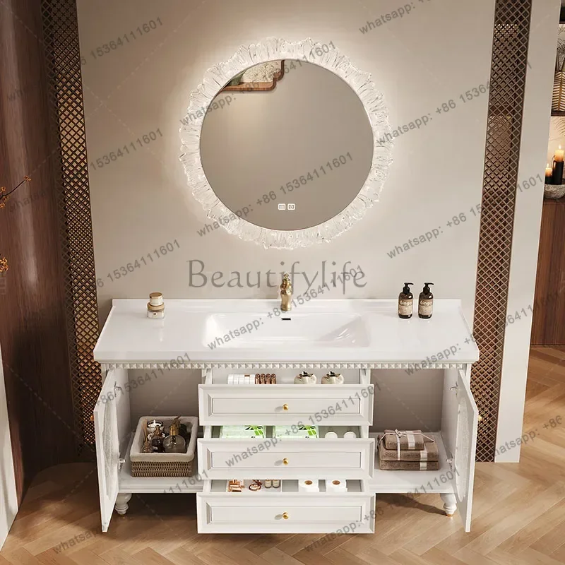 LD Perfume Mirror Bathroom Cabinet Makeup Display Corner Narrow Space Saver Cupboard Luxury Modern Jewelry Gabinete