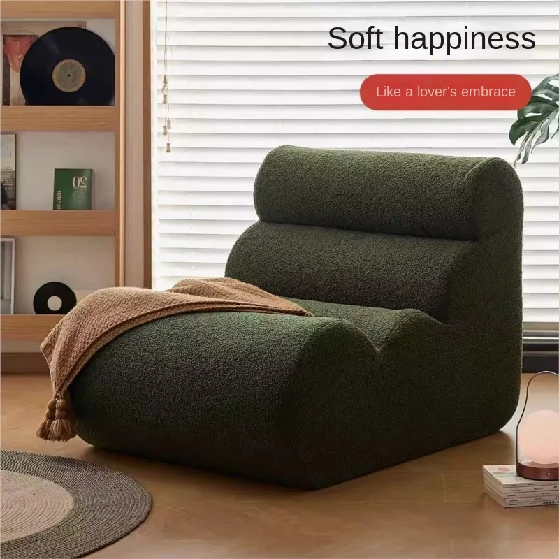 

MOMO Nordic Designer Lazy Sofa Leisure Chair Living Room Fabric Single Sofa Bedroom Chair Designer New Sofa