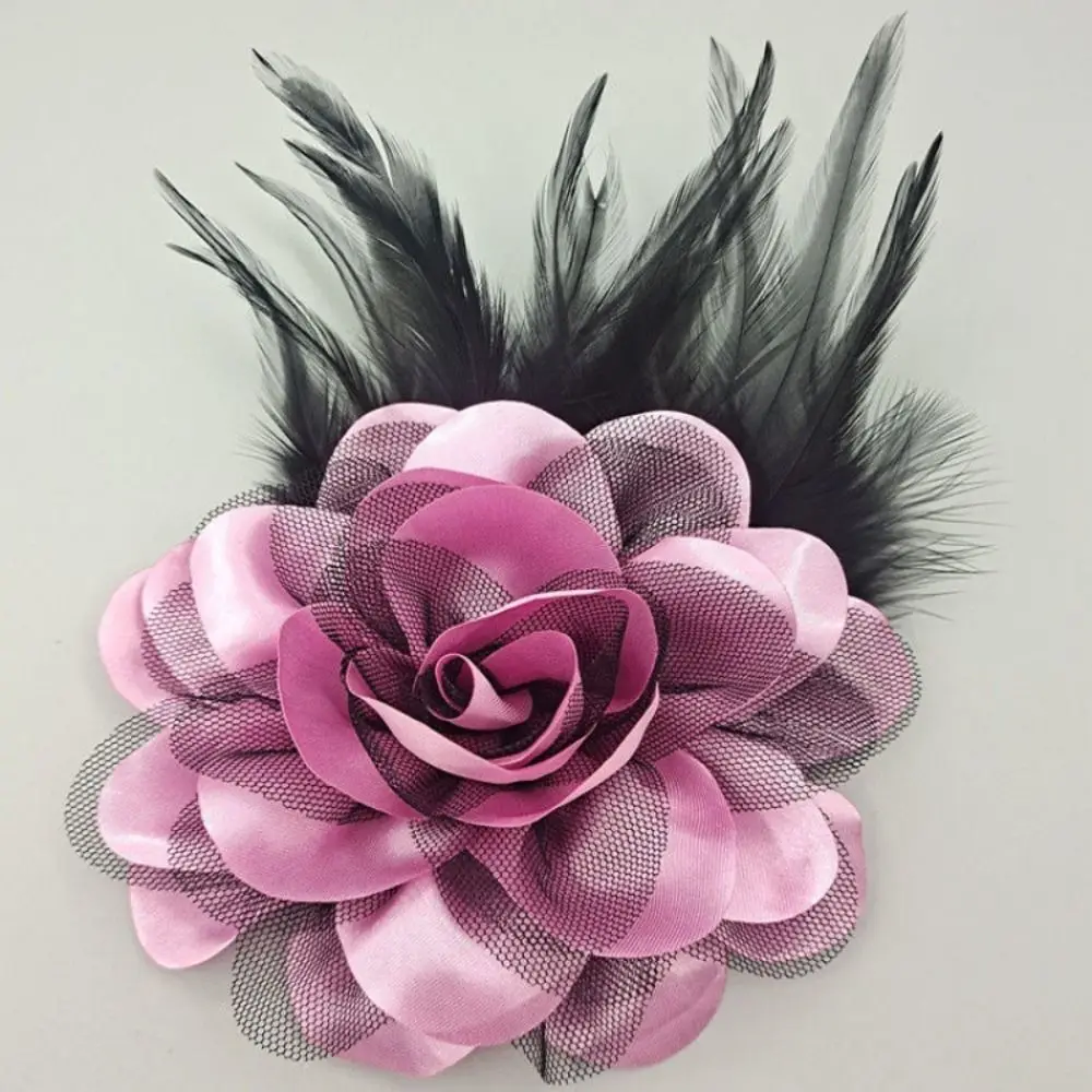 Тканевые аксессуары ручной работы, большая брошь с цветком, костюм, свитер, пальто, ювелирные изделия, значок, аксессуары, брошь на булавке, декор для свадебной вечеринки