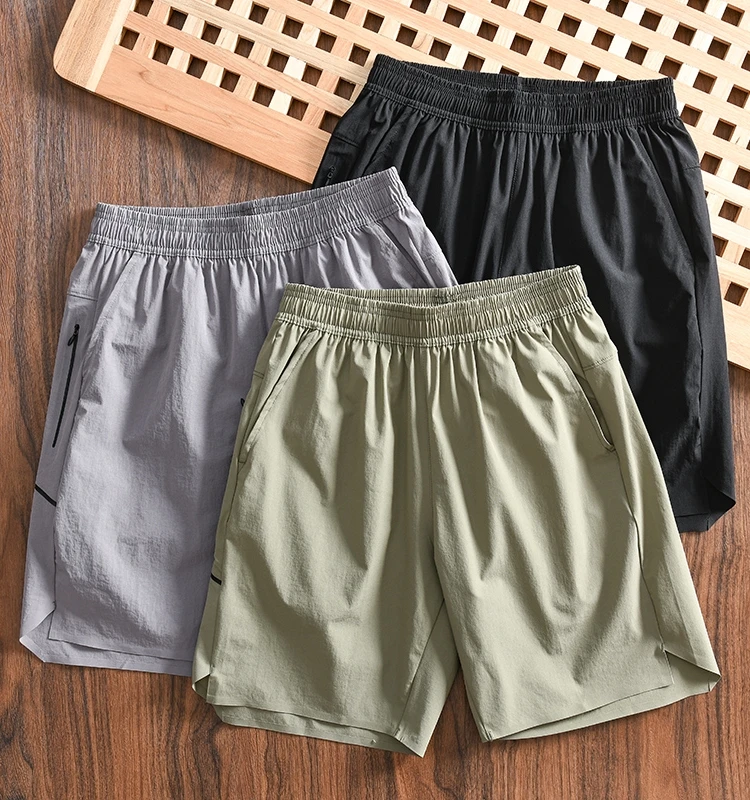 

Удобные мужские летние легкие дышащие эластичные быстросохнущие спортивные шорты 3D-кроя с прямыми штанинами для повседневной носки