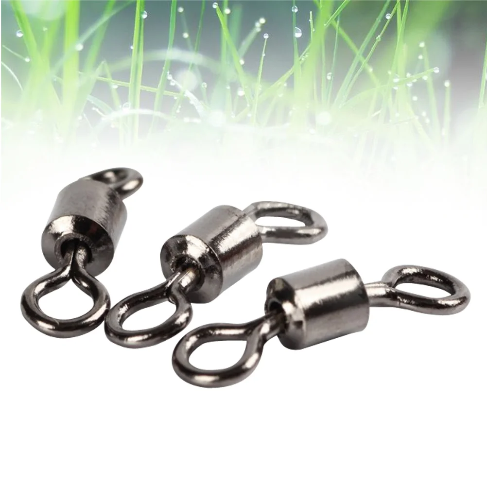 8 Pcs Eight-character Ring for Fishing Solid Rings Hook Connector Rolling Swivels