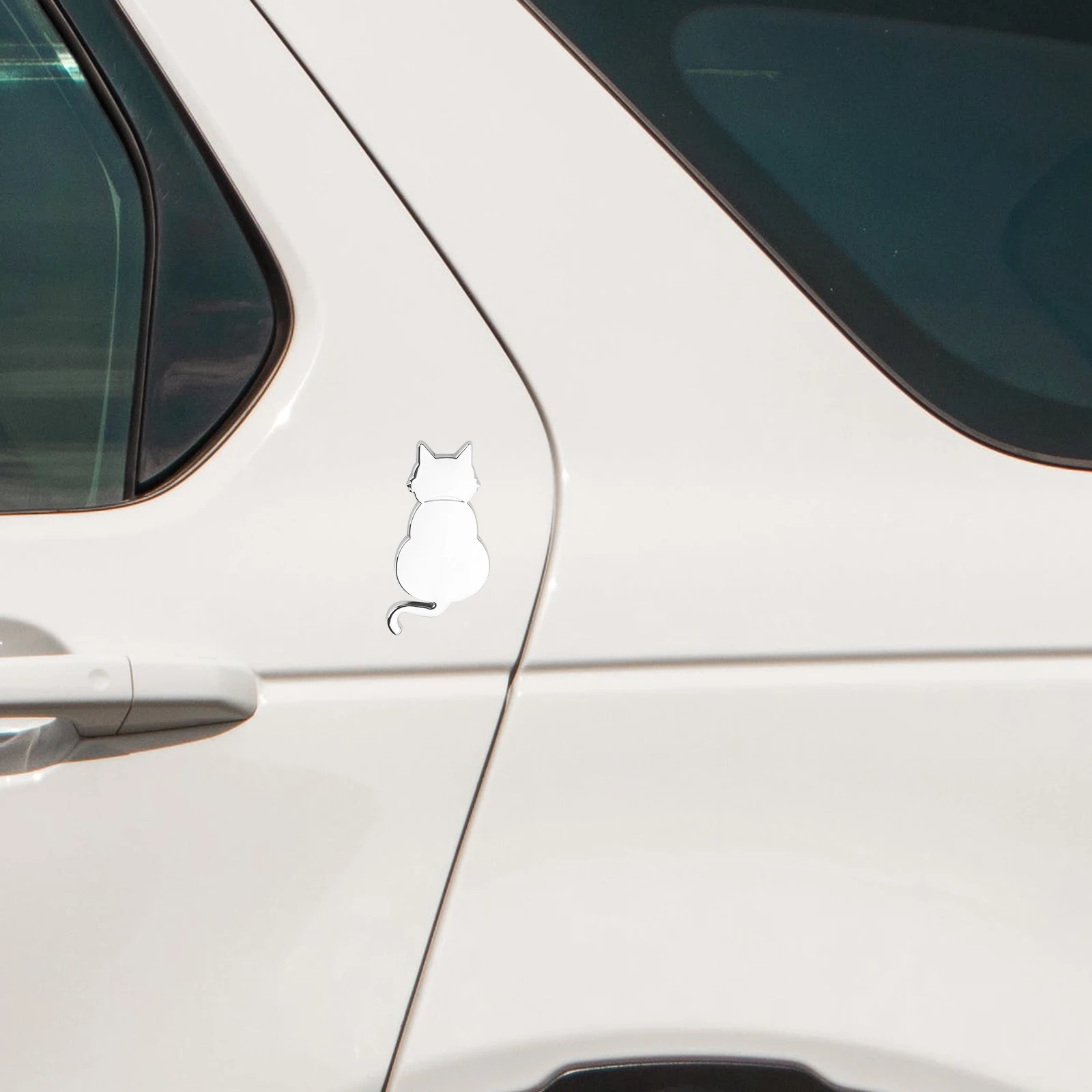 

Car Cat Decoration Stickers Exterior Animal Decals 3d Bumper Decorations Metal Automotive