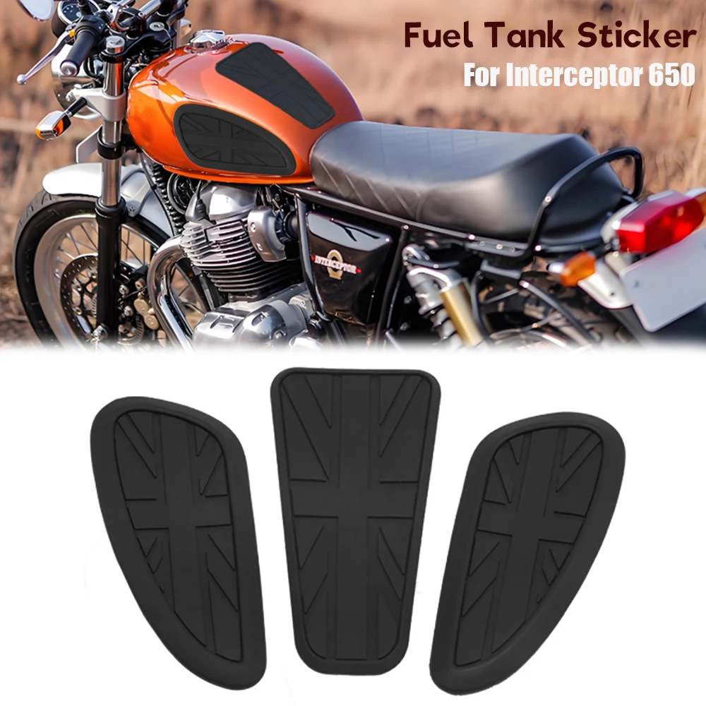 

For Royal Enfield Interceptor 650 Motorcycle Accessories Fuel Tank Sticker Protector Sheath Knee Tank Pad Grip Decal