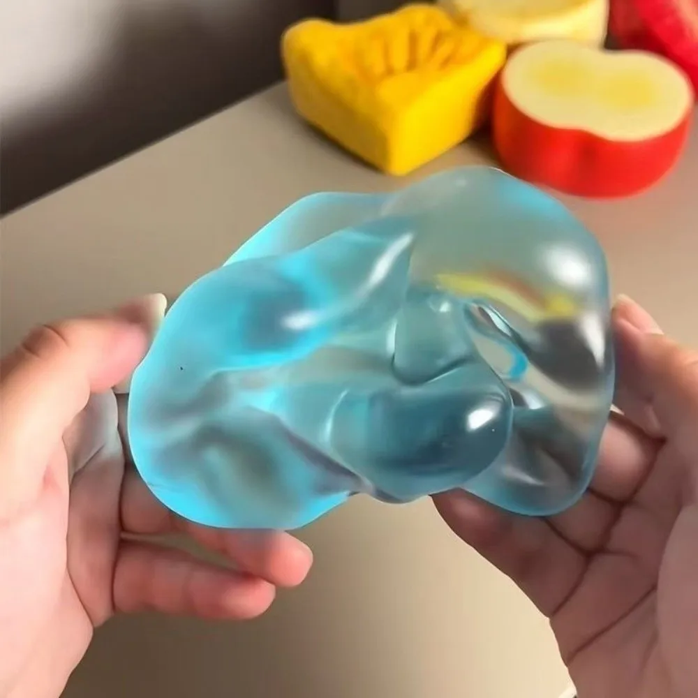 

Blue Transparent Squishy Toys Slow Resilience Soft Material Slow-rebound Decompression Toy Simulate Sensory Stress Relief