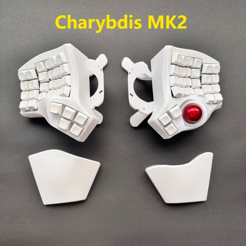 Imagen 1 del producto Charybdis 4X6 MK2 Kit de teclado dividido con almohadilla de palma personalizado Hotswap inalámbrico/con cable Bluetooth Trackball teclados mecánicos divididos