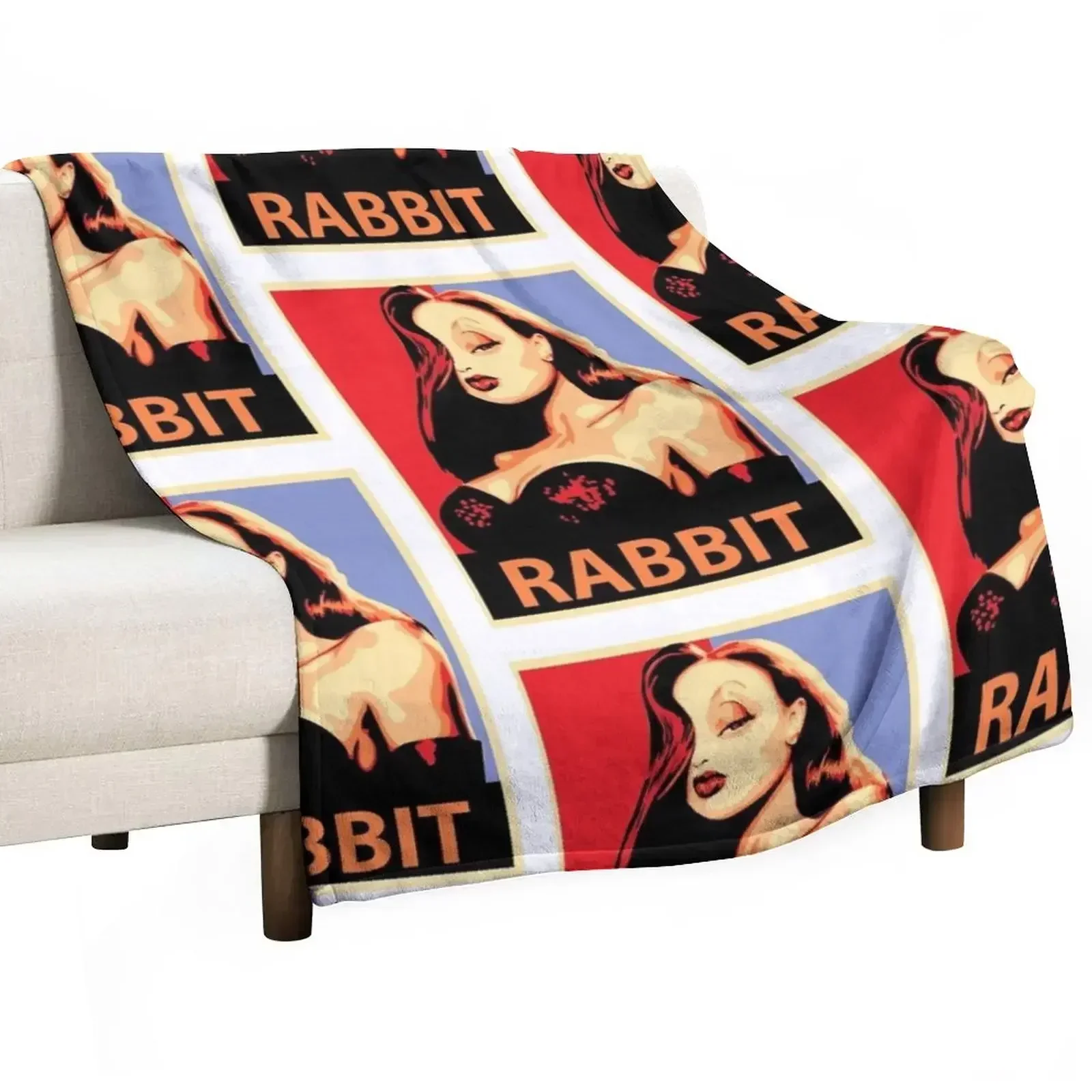 Jessica Rabbit Unisex T Shirt Throw Blanket Softest Moving Decoratives Bed linens Blankets