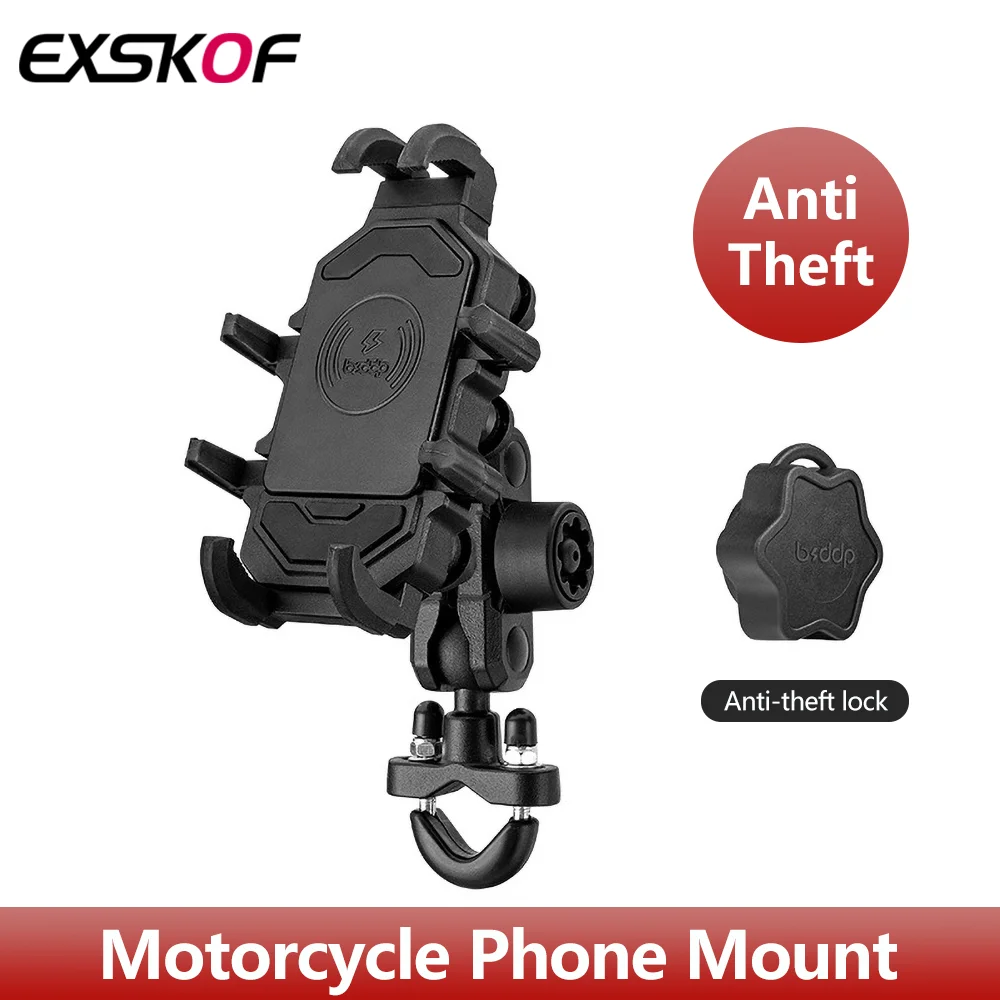 Motorcycle Phone Mount With Vibration Dampener Bike Handlebar Holder Anti-Shake Holds Fit 4.7\'\'-7.1\'\' Smart phone Cell Phones