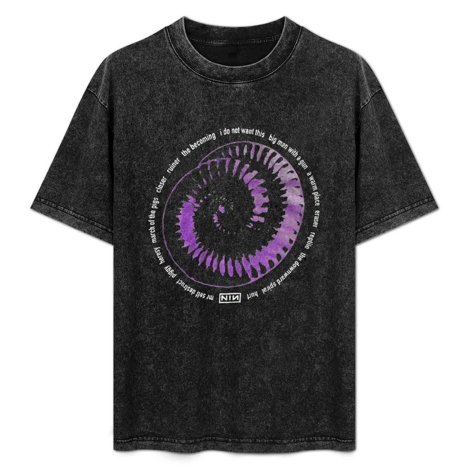 

The NIN Spiral T-Shirt Fashion Print Casual Short Sleeve