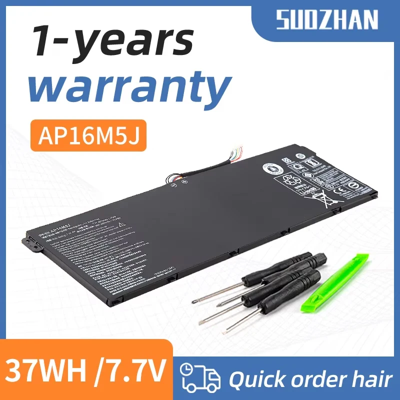 SUOZHAN-AP16M5J Bateria portátil para Acer Aspire 1, Aspire 3, A315-21, A315-51, ES1, A114, A315, KT.00205.004, 7.7V, 4810mAh