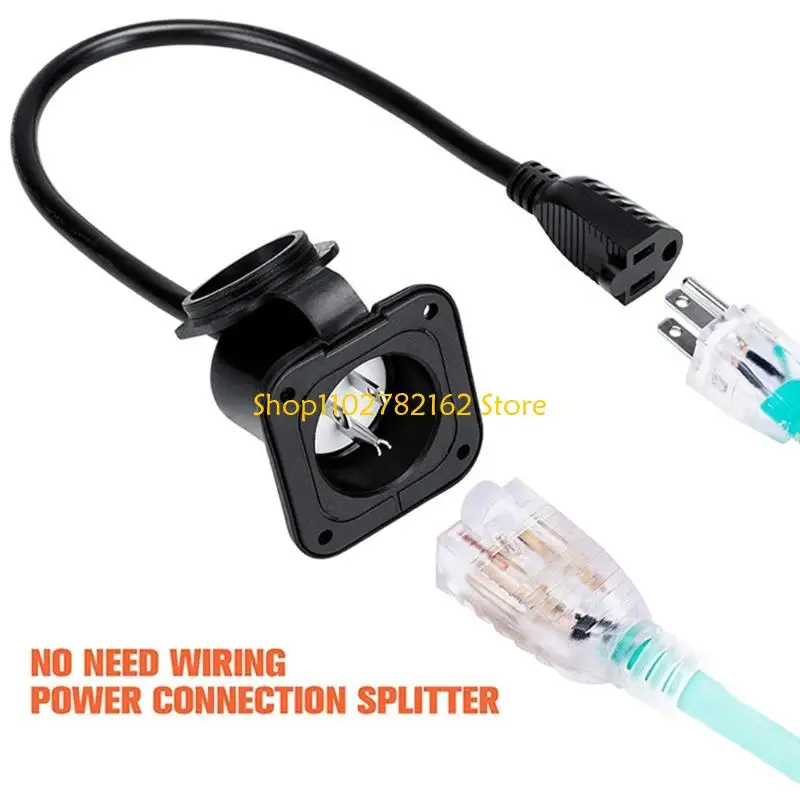 

547B Strong Nylon Plug Extension Cord Weather Resistant for Outdoor Camping Use