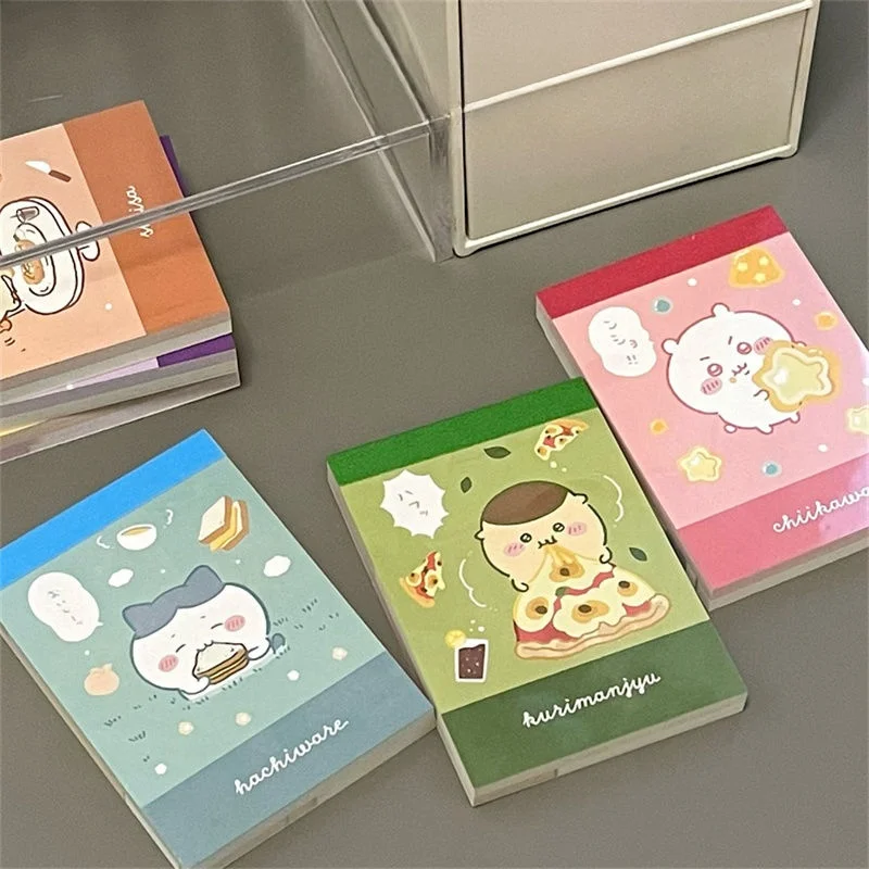 New Cute Chiikawas Notebook Portable Hand Account Usagi Hand Book Note Paper Cartoon Memo With Stickers For Girls Gift Toys