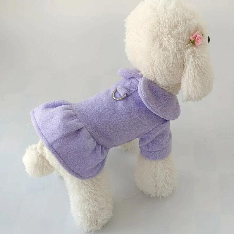 Dog Princess Dress  Jacket Warm Coat Puppy Clothes Pet Skirt