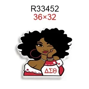10pcs/Lot Flat Resin Planar Sorority Delta Sigma Red Clear Acrylic Glitter Acrylic For phone case Flatback Resin Charm