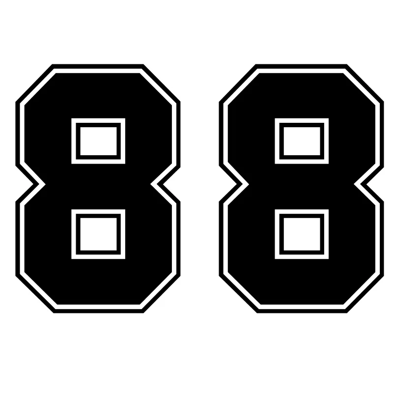 2PC Funny Figure Number 88 Waterproof Vinyl Stickers Decals for Truck Bumper Rear Window Laptop Car Decor Accessories