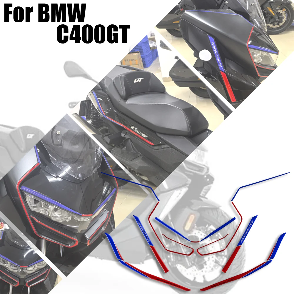

For BMW C400GT Scooter Motorcycle Tank Body Front Face Fairing Fender Stickers moto Decals Accessories BMWC400GT