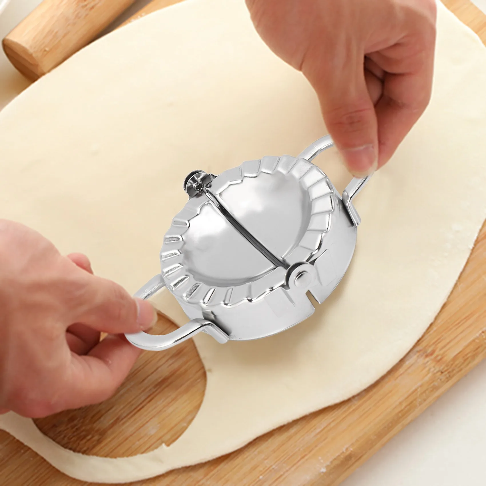 A93Z Dumplings Maker,7 Pack Stainless Steel Easy Pie Ravioli Empanadas Press Mold,Pierogi Cutter Wrappers Pastry Making Tools - view 4