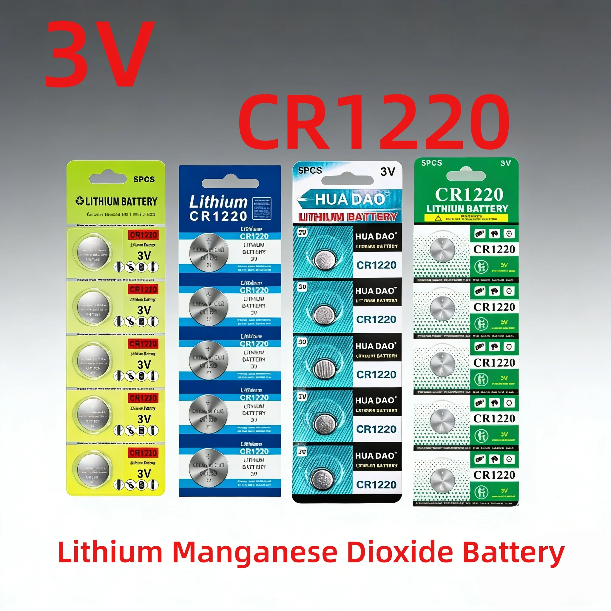 

Hot Item CR1220 Lithium Button Coin Cell Batteries Compatible with BR1220 DL1220 3VPower Source for Car Key Fobs Remote Controls