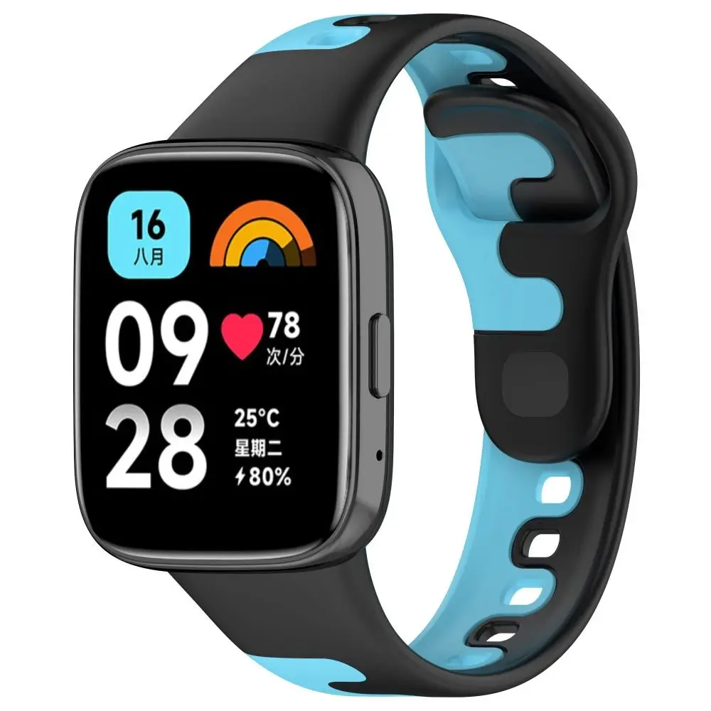 Fashion Silicone WatchBand For Redmi Watch 3 Active Replacement Wristband Two-Color Bracelet For Xiaomi Redmi Watch3 Active image 4