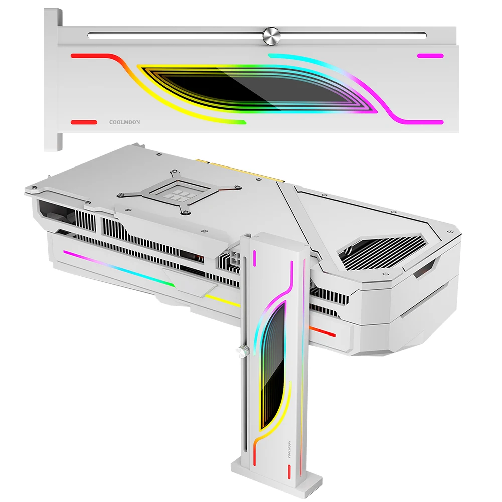 

5V ARGB GPU Holder Adjustable Height Graphics Card Video Card Holder Video Card Sag Holder Vertical GPU Support Case Accessories