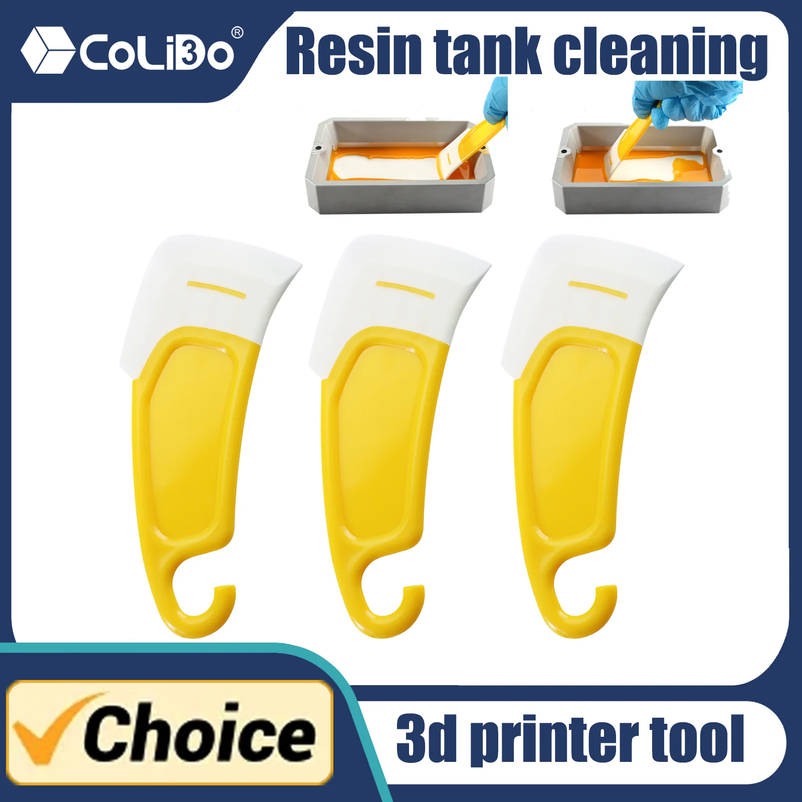 

3D Printer Parts Resin Trough Tank Cleaning Scraper Silicone Plastic for Anycubic Photon Elegoo MARS LCD DLP SLA Color Random