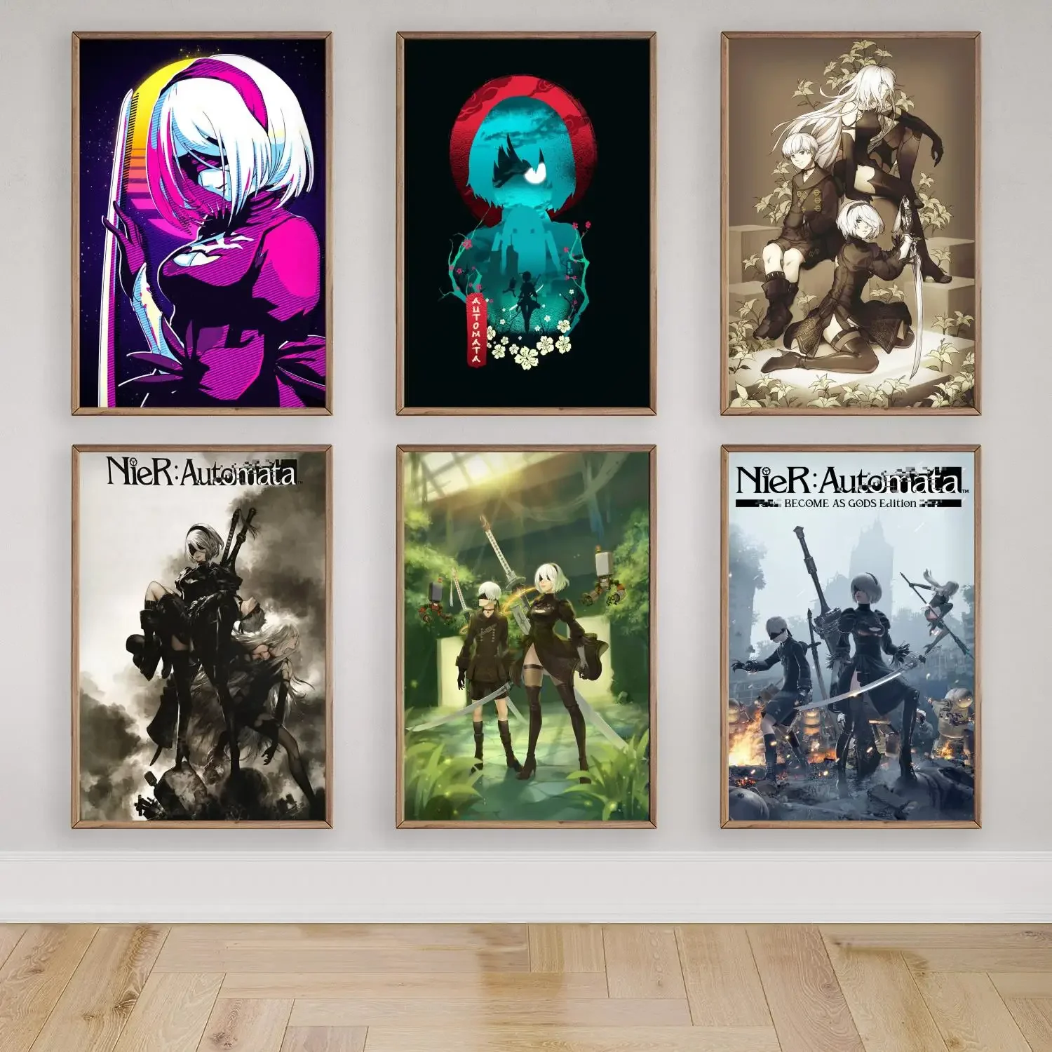 nier automata Canvas Art Poster and Wall Art Picture Print, Modern Family Bedroom Decor Posters