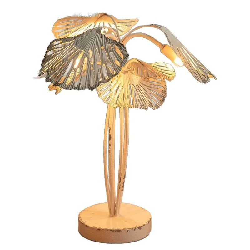 

Настольная лампа из кованого железа, декоративная атмосферная лампа в стиле ретро, подключаемый ночник, художественная декоративная лампа