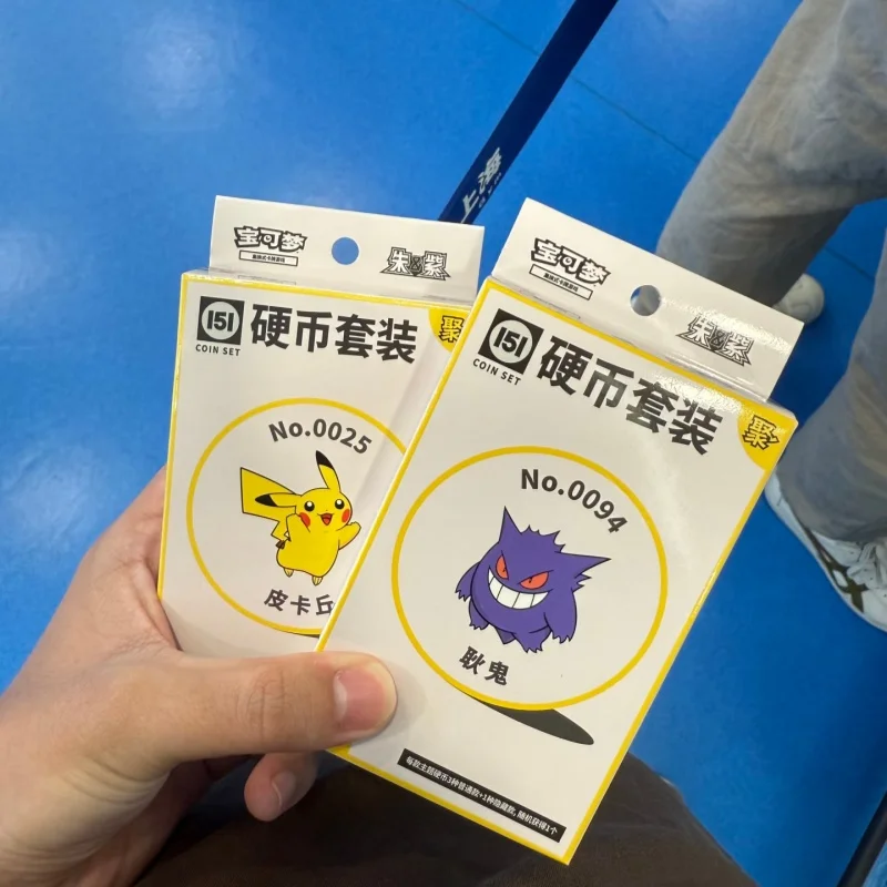 

Лидер продаж, оригинальная коллекция, сменная карточная игра PTCG, упрощенная китайская коллекция Zhu и фиолетовая коллекция 151, набор монет Ju, коллекционная карта