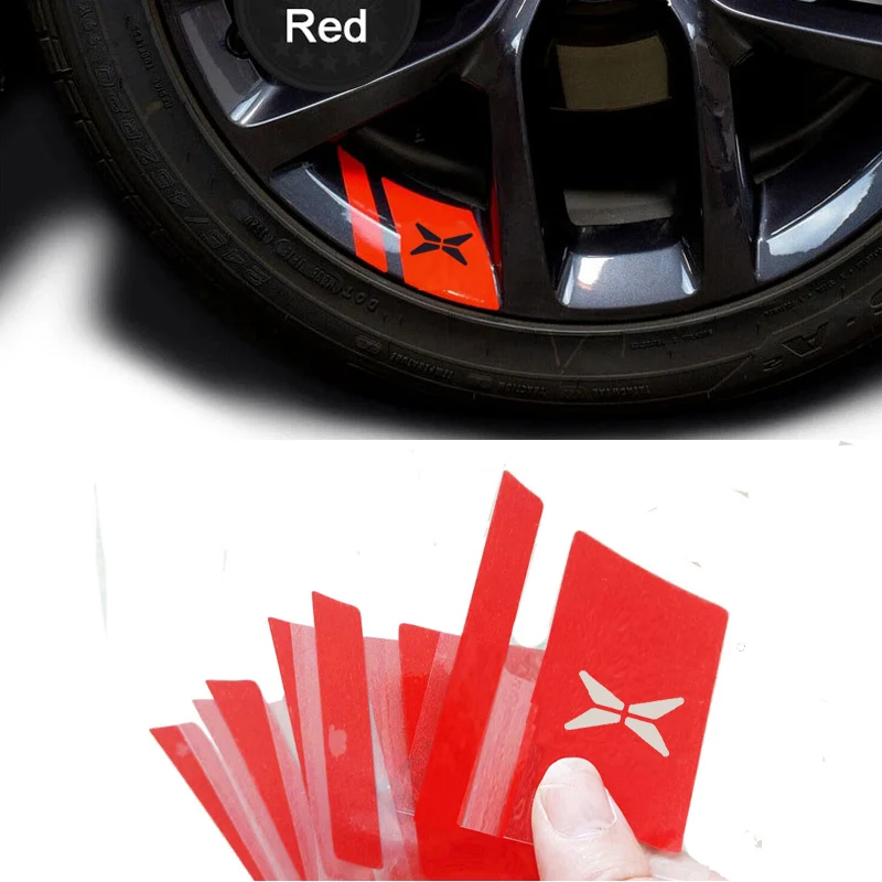 6Pcs Car Wheel Sticker For Xpeng P7 G3 G3i G9 P5 X2 N5 F30 H93 Beta