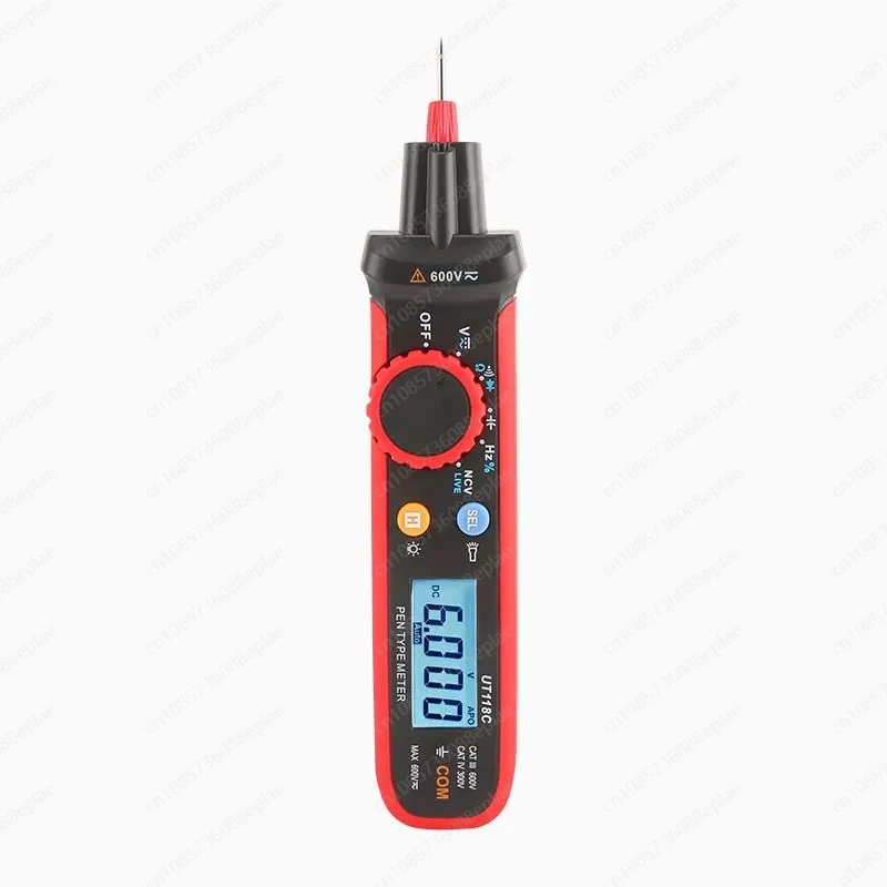 

UT118C Pen-Type Digital automatic Multimeter 600V DC AC Voltmeter True RMS Frequency Meter NCV Capacitance Resistance Test
