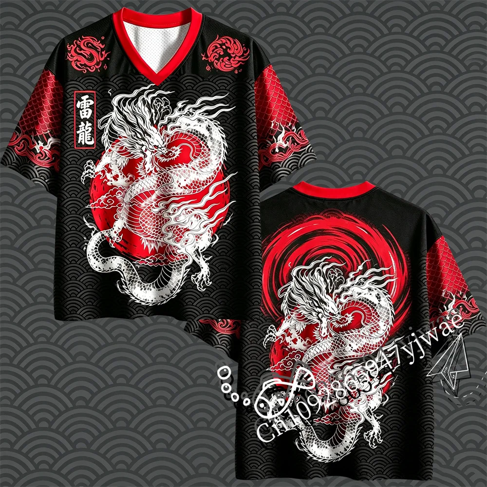 Cyber Dragon Midnight Frost Dragon Football Jersey Shirts 3D Printed Streetwear Fashion Short Sleeved Summer Men Women T-Shirts