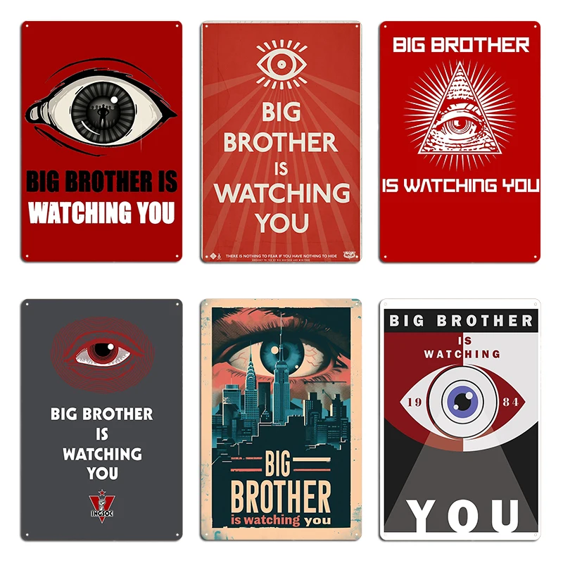 Big Brother Is Watching You Metal Sign: A Bold Statement for Modern Living Spaces