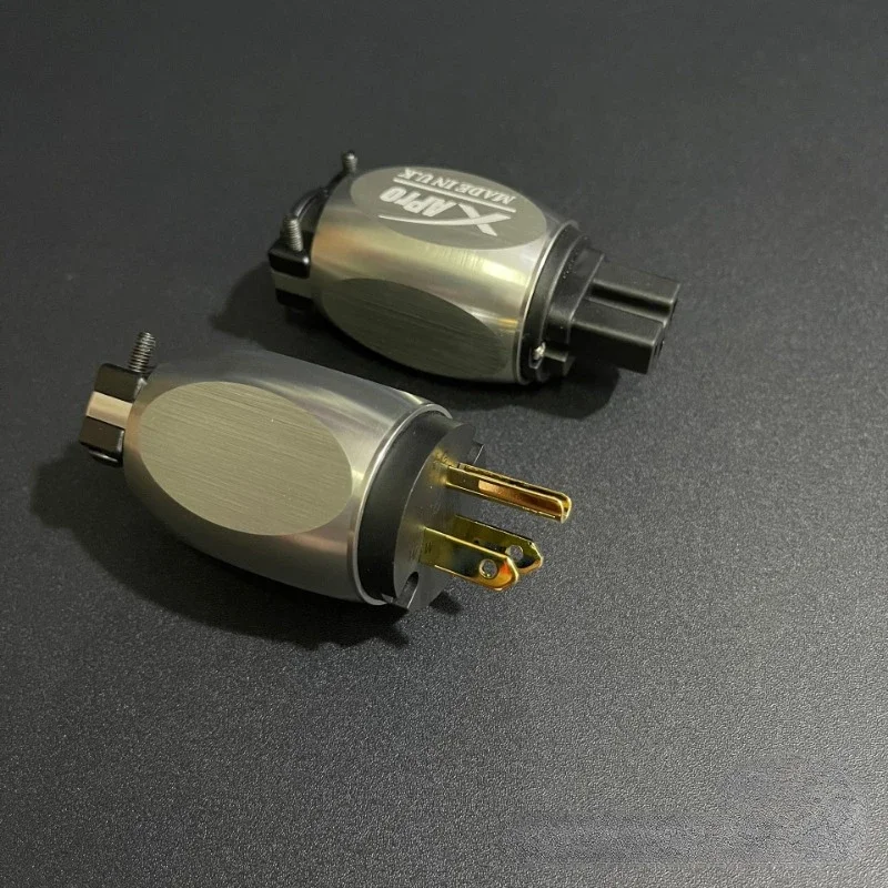 Câble d'alimentation Hifi mâle et femelle, coque en aluminium-196, cuivre rouge gelé, prise d'alimentation audio bricolage, plaqué or US