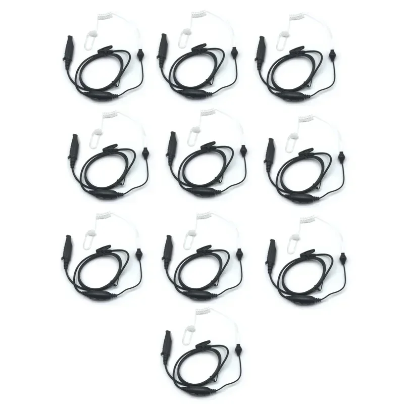 Lot 10PCS Police Style PTT Mic Air Tube Earphone Headset for Baofeng UV-XR A-58 UV-XR UV-9R Plus UV9RPLUS GT-3WP UV-5S Radio