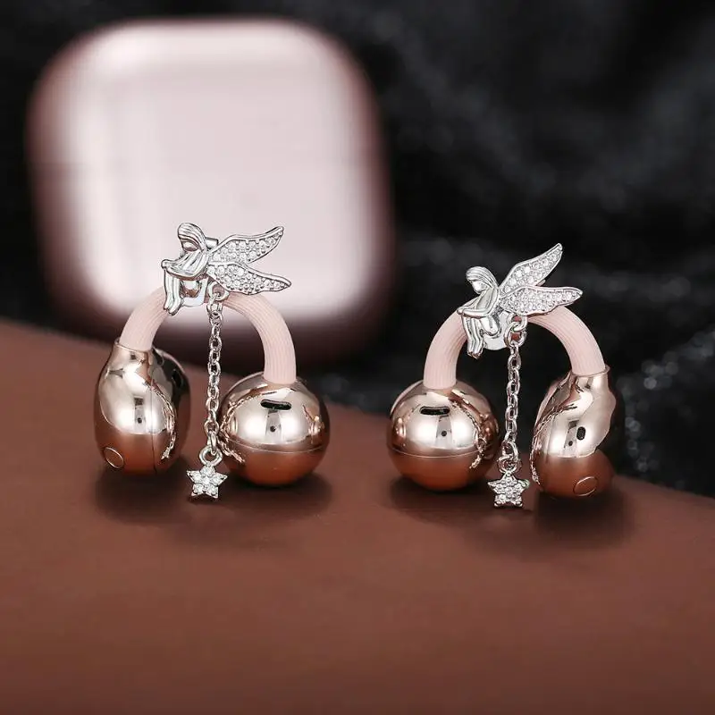 Silver Fairy Wireless Earbud Decor Clip Sparkly Cubic Zircon Dangle Star Pendant For Women Girls Daily Wear Parties Dating