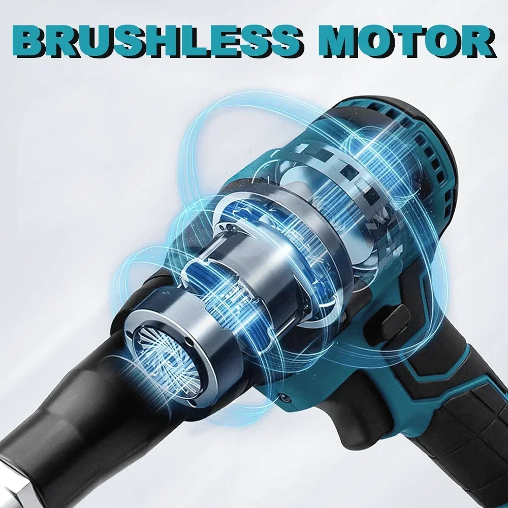 2.4-5.0mm Brushless Rivet Nut Gun Cordless Electric Riveter Gun Insert Riveting Tool Handheld Power Tool For Makita 18V Battery